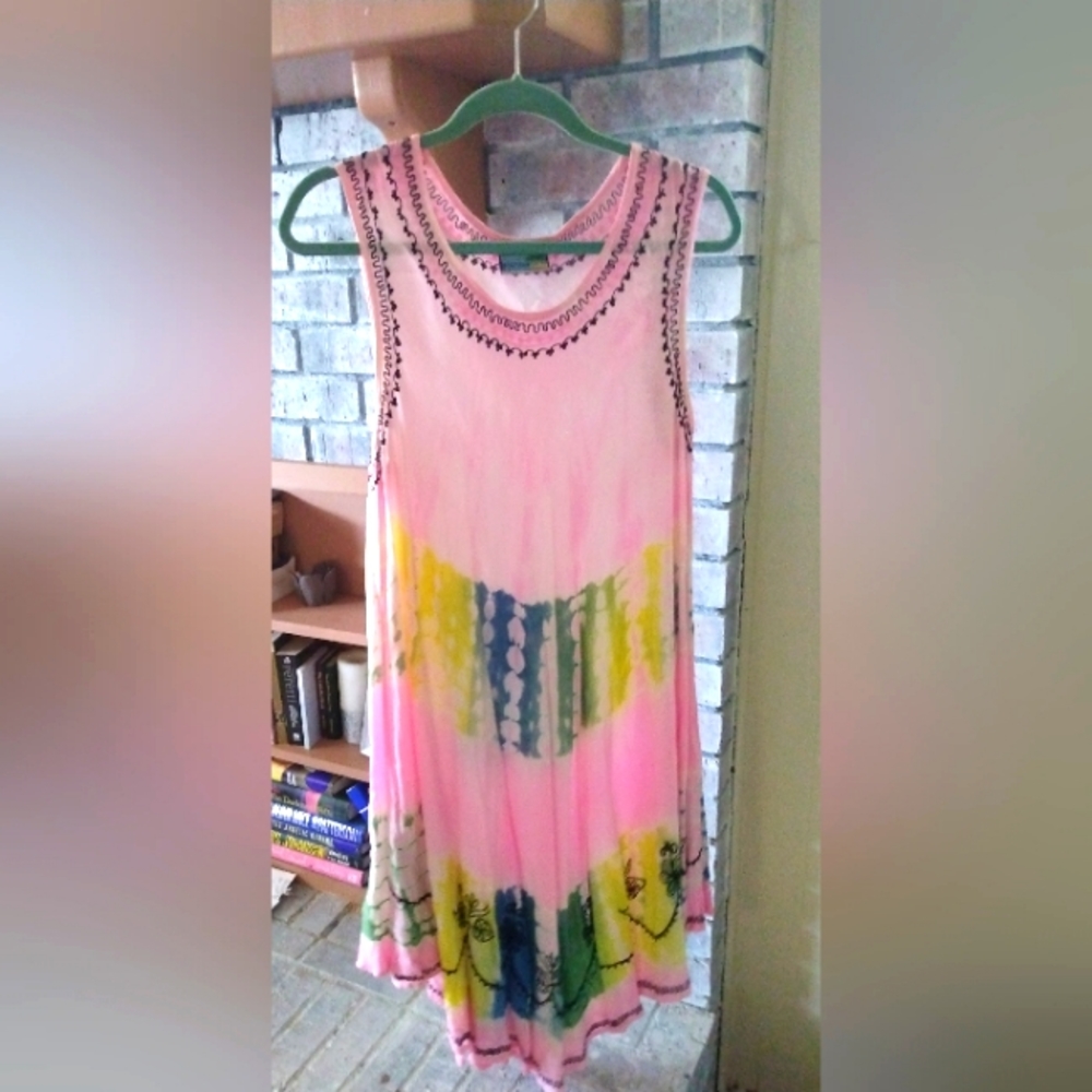 India Boutique Sleeveless Embroidered Sundress